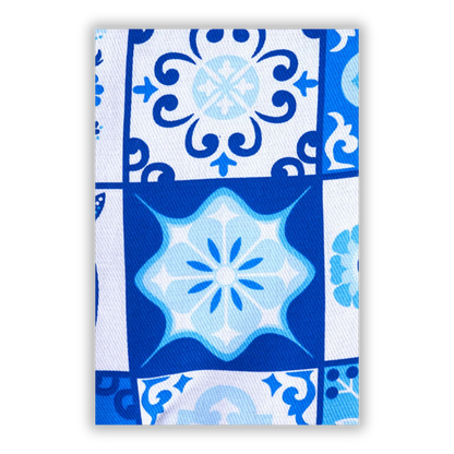 Cotton kitchen towel from Portugal color tiles and sardines, gift from Portugal, portuguese souvenir, Portuguese home decor, decorative tea towel Lisbon